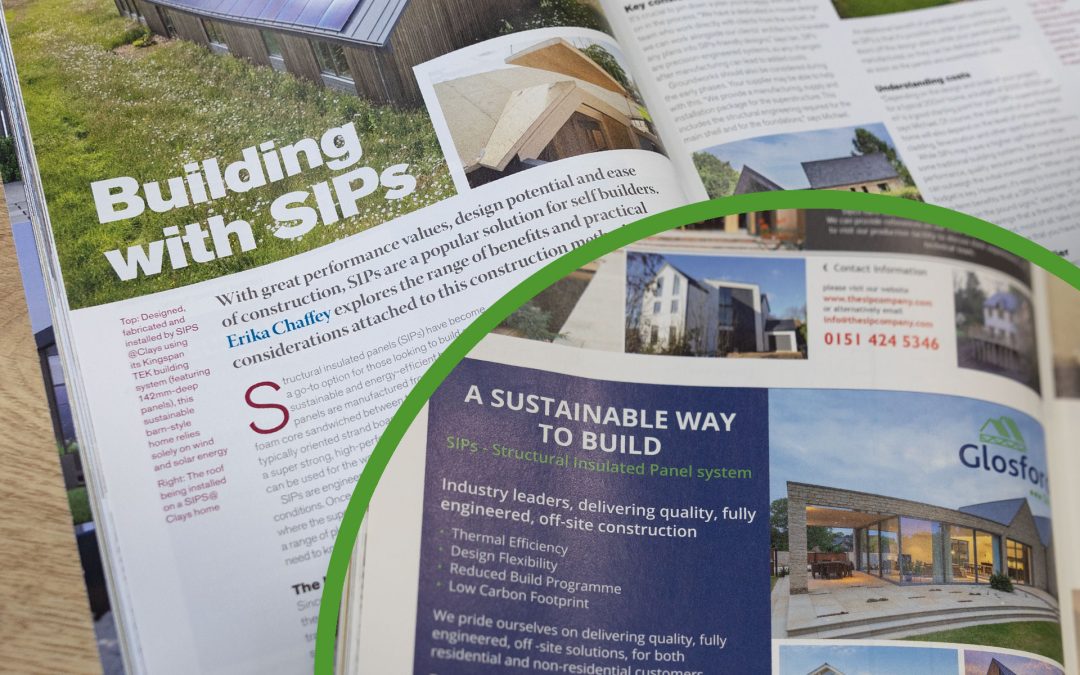 Open magazine with building construction inside