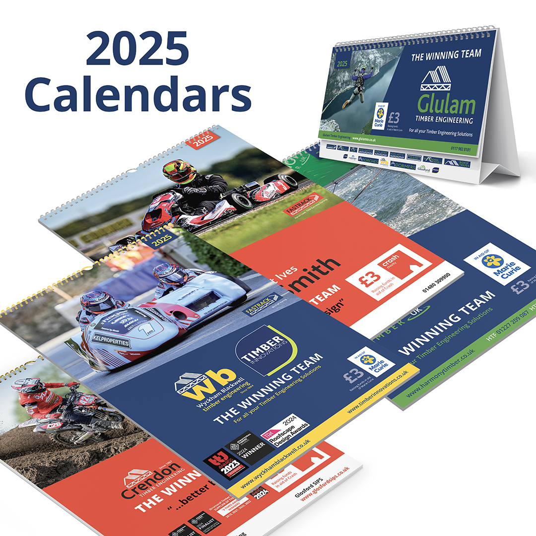 Collage of 2025 calendars