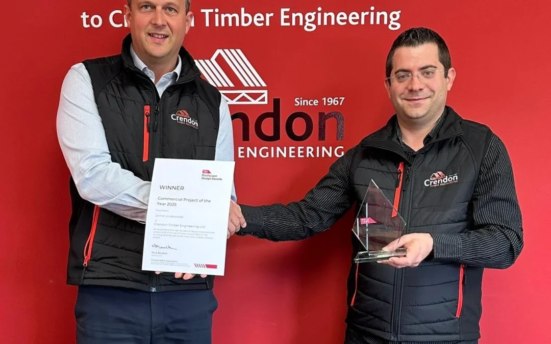 Two men with an award