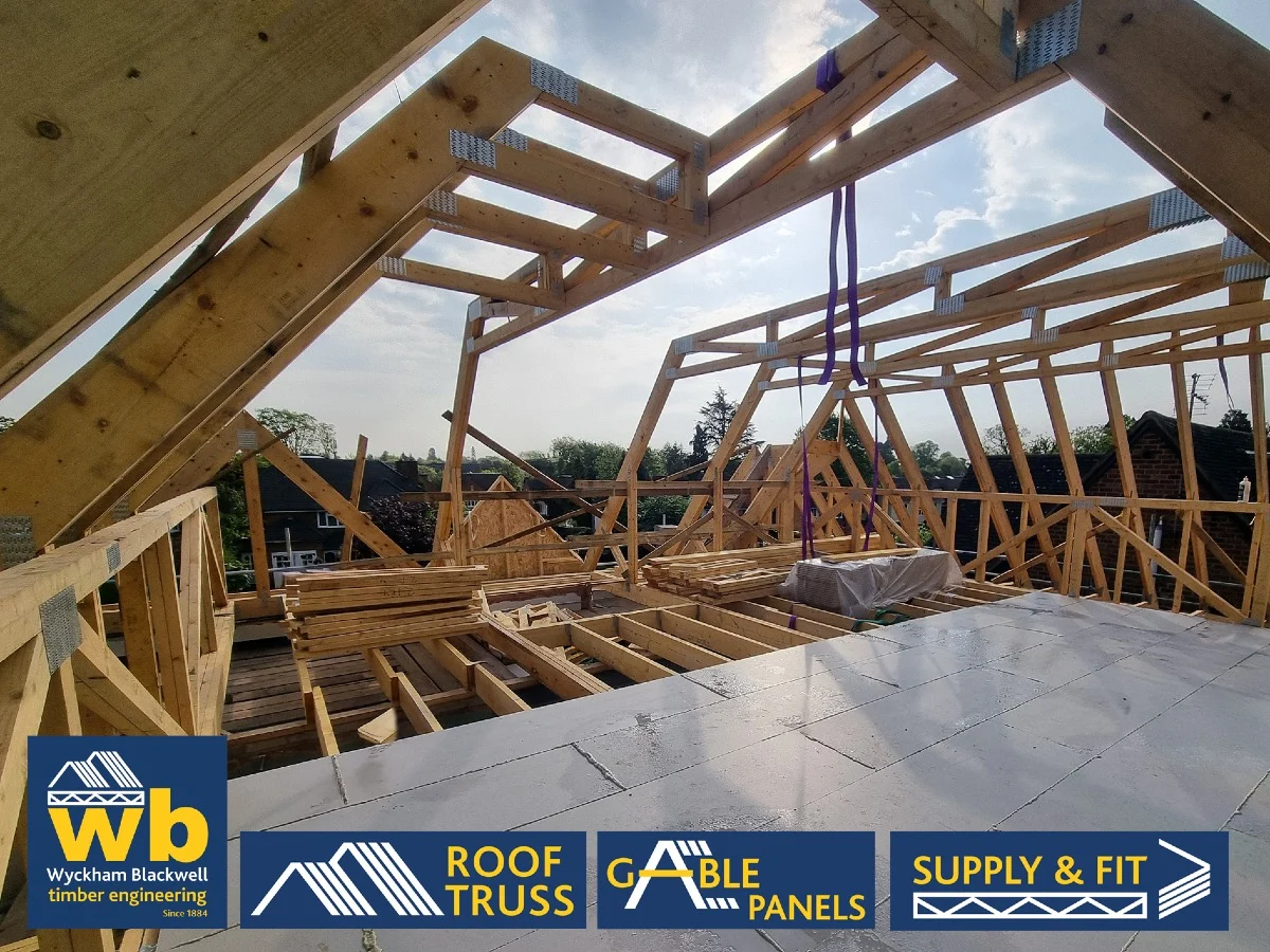 495126953_1212903820539502_28344427730684750_n Roof truss structure on building site