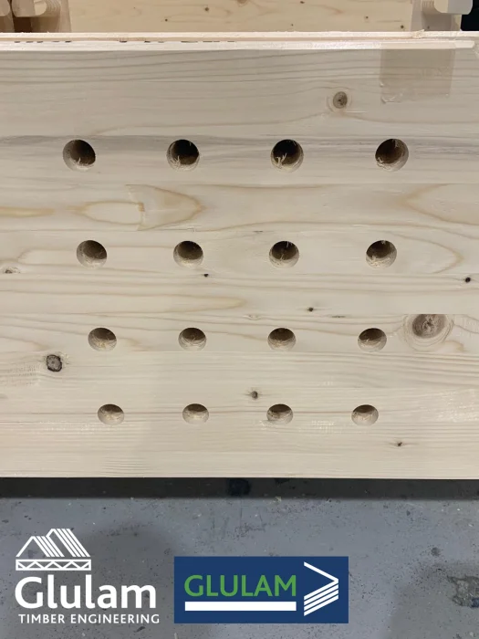 Holes in timber