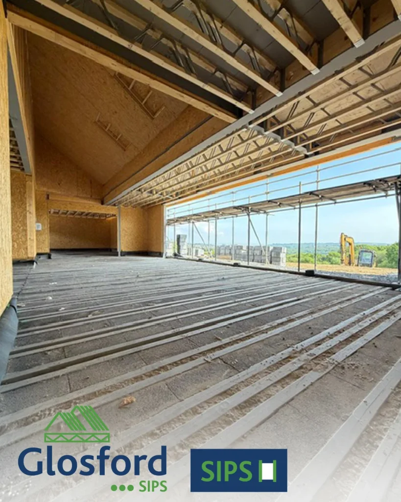 Closer look at the floor and roof structure