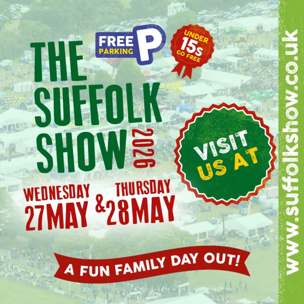 Graphic for The Suffolk Show 2026 on Wednesday 27 May and Thursday 28 May
