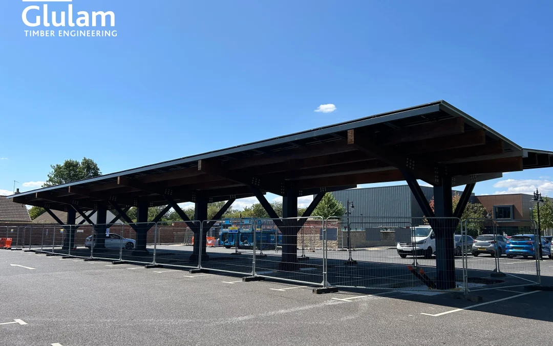 Wooden structure in a car park