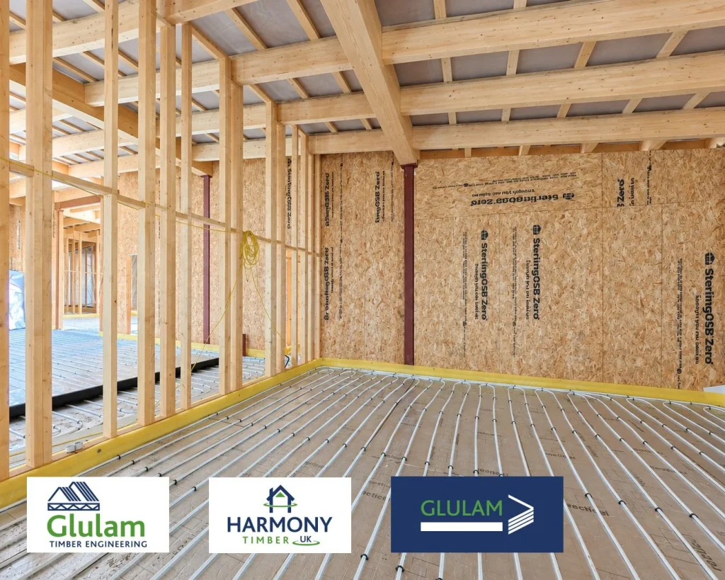Glulam Roof and Timber Frame Superstructure