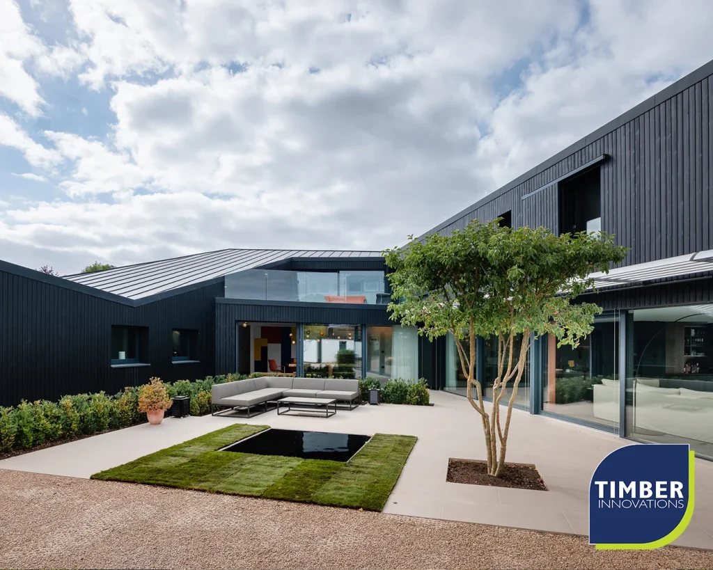 The UK’s first Passivhaus Premium home, courtyard