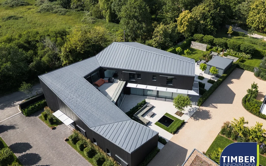 The UK’s first Passivhaus Premium home, arial shot